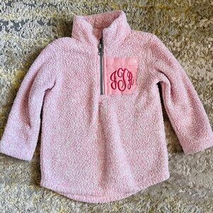 Toddler monogrammed Sherpa pullover